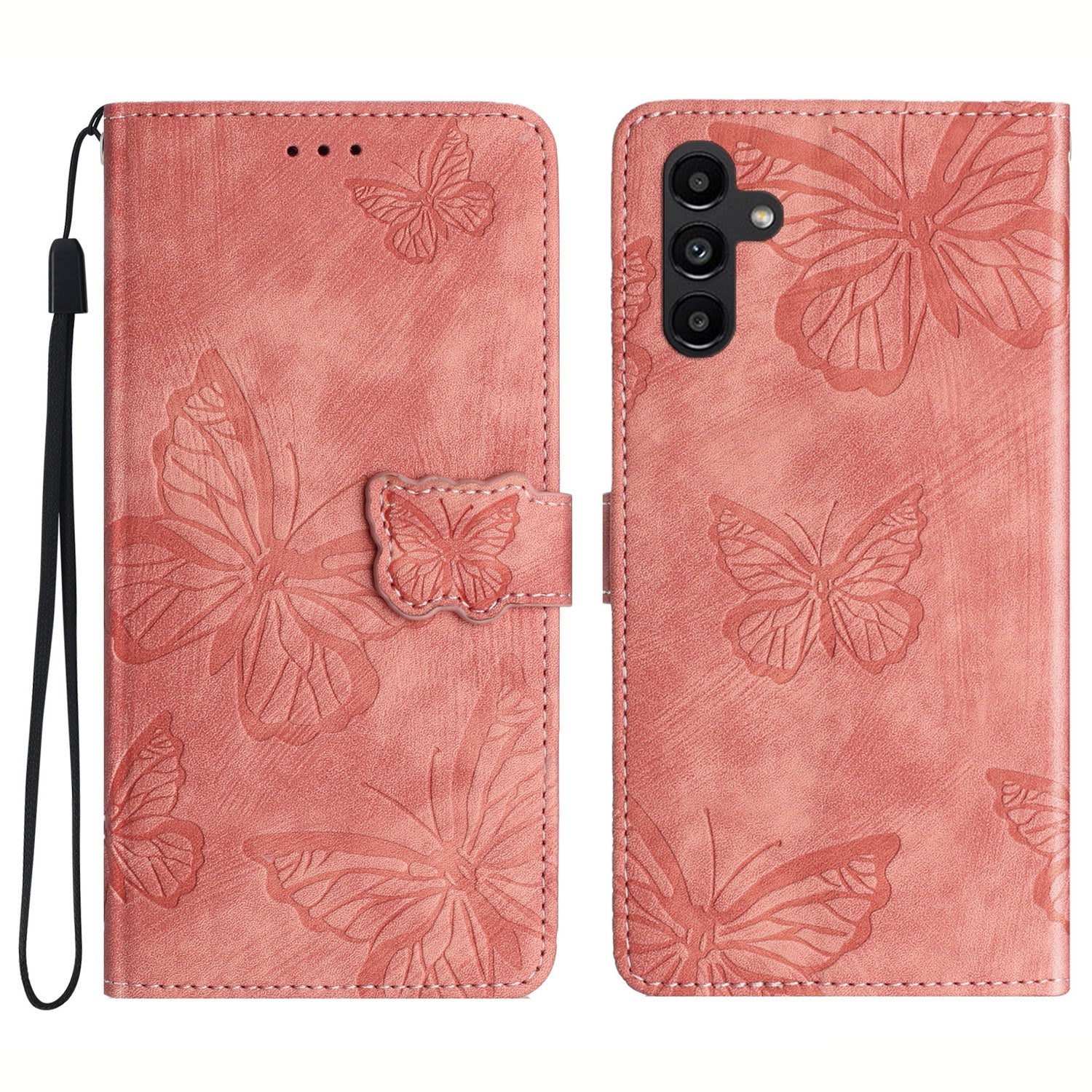 For Samsung Galaxy A34 5G Stand Wallet Phone Cover PU Leather Skin-touch Butterfly Imprinted Case For Samsung Galaxy A34 5G Stand Wallet Phone Cover PU Leather Skin-touch Butterfly Imprinted Case